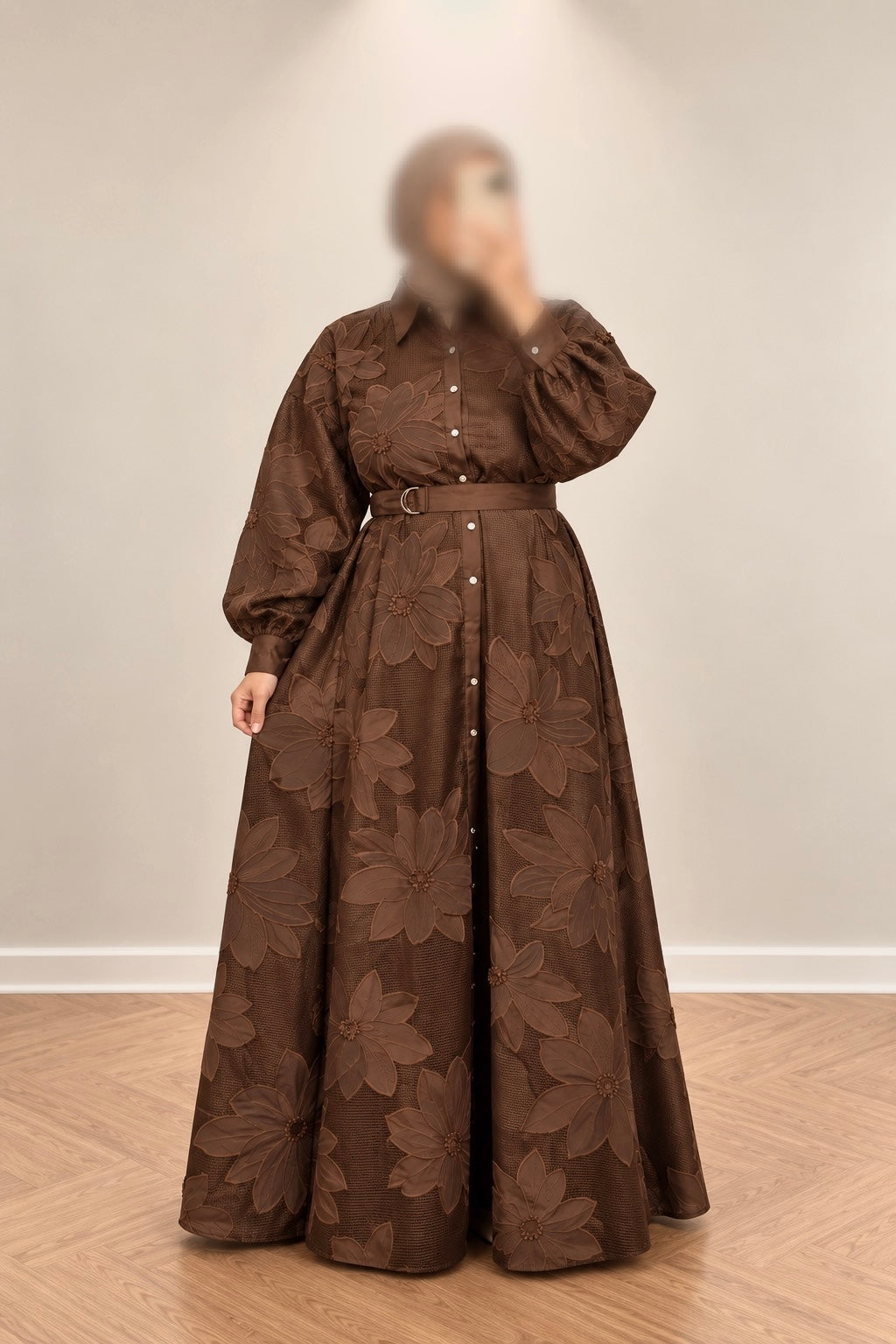 Floral dress - Brown
