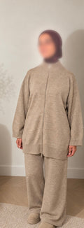 Cloud knit twinset - taupe