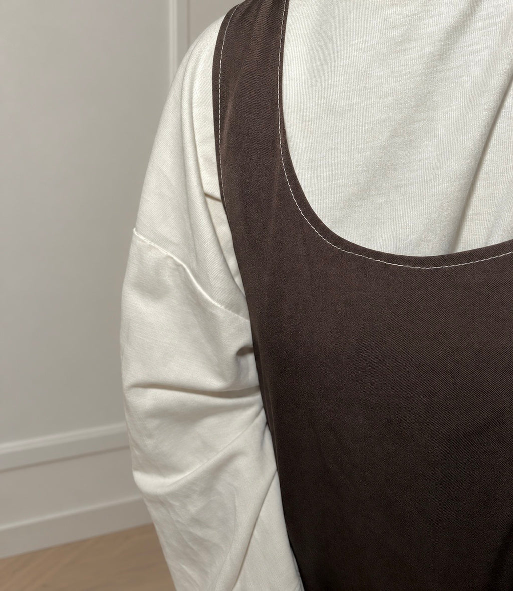 Autumn gilet dress
