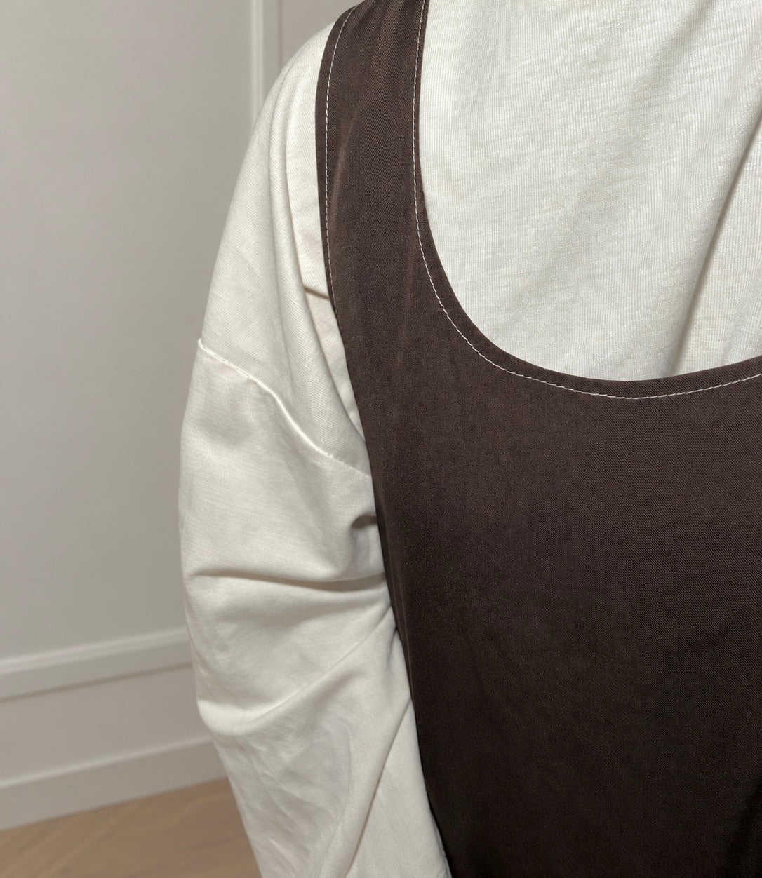 Autumn gilet dress