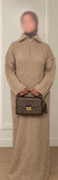 Cozy knit dress - Taupe
