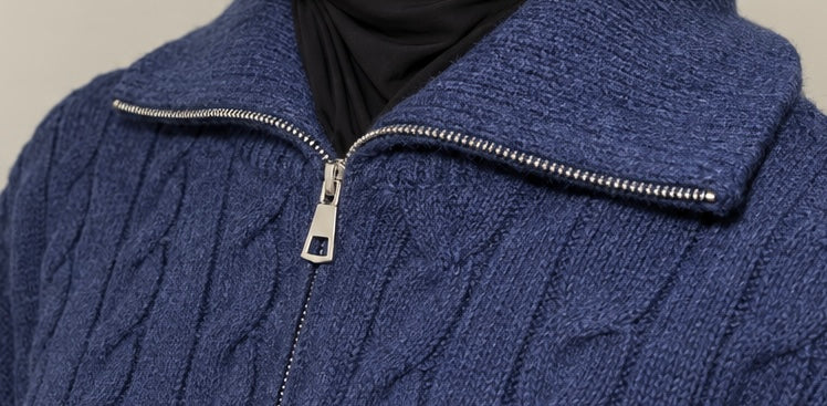 Cozy knit dress - Blue