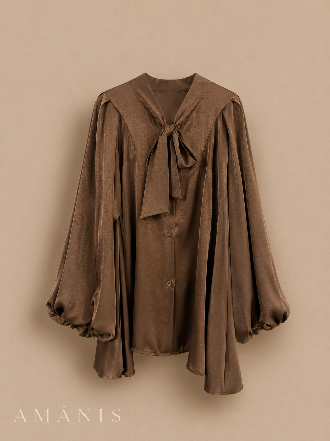 Mocha elegance blouse