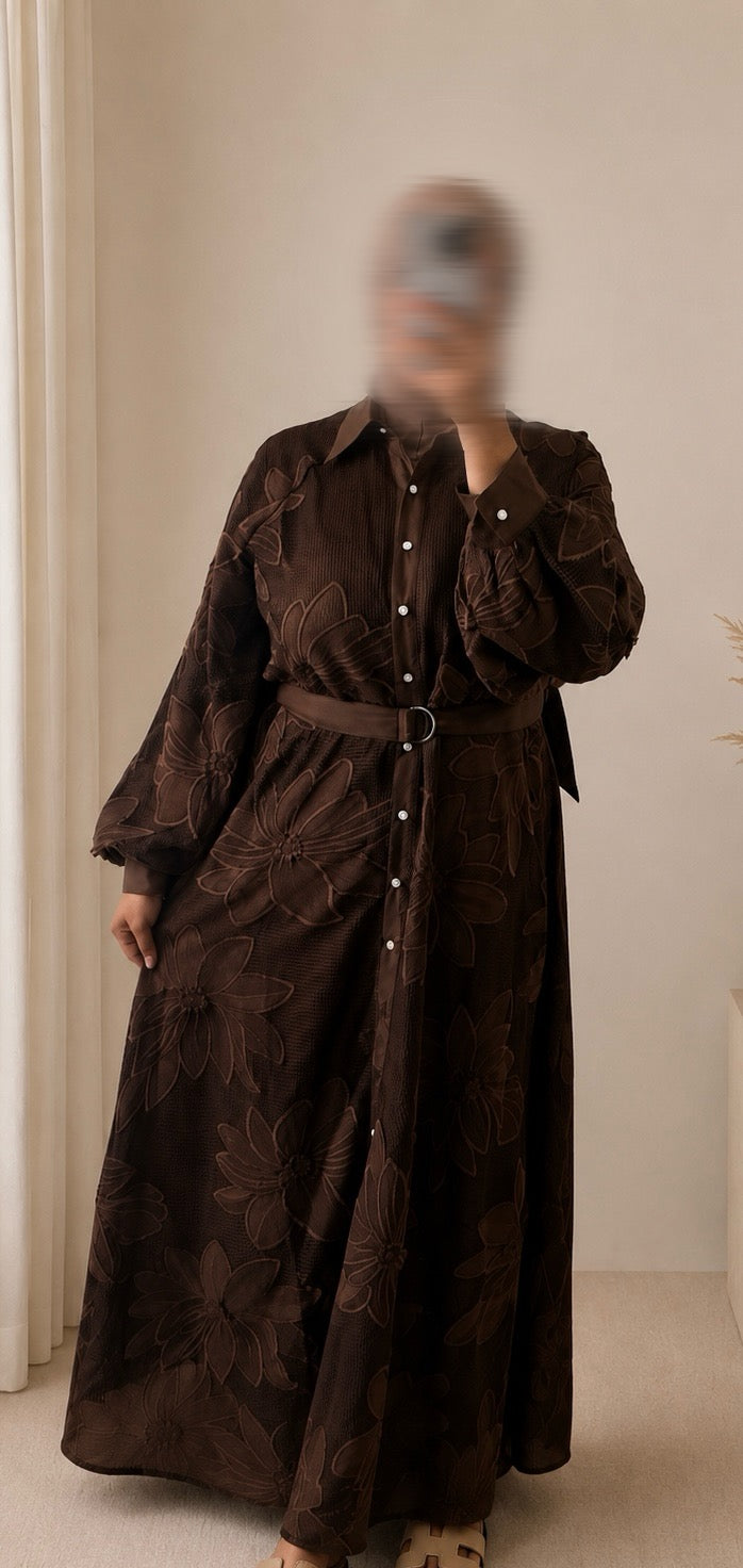 Floral dress - Brown